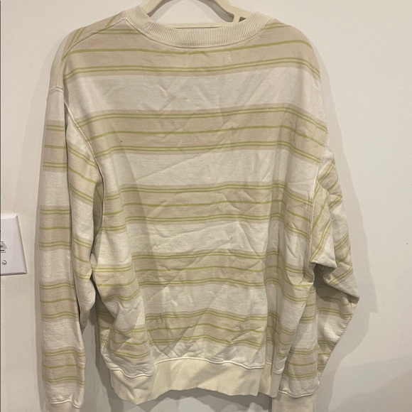 Urban Outfitters Cream and Light Green Crewneck Sweater - Picture 2 of 2